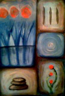 Zen Abstract - SA Artist Mari Mackie Original - 420mm X 600mm