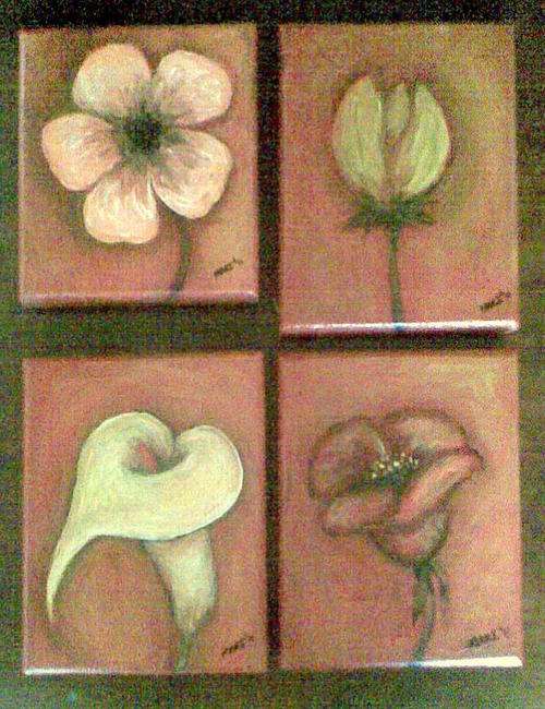 INTERESTING AND PERFECT FOR DECORATING - GROUP OF FLOWERS - Original by Mari Mackie
