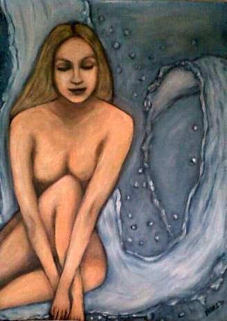Nude - Serenity - SA Artist Mari Mackie Original - 290mm X 420mm