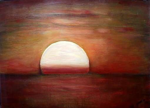 RICH COLOURS !!! Sunset - Original Mari Mackie - 420 X570mm