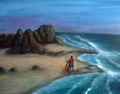 FANCY A WALK ON THE BEACH?  Original Mari Mackie - 350 X 450 X 40 mm