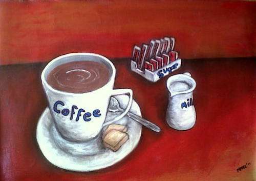 KITCHEN ART - Original Mari Mackie - Coffee Break - 420 X 590mm