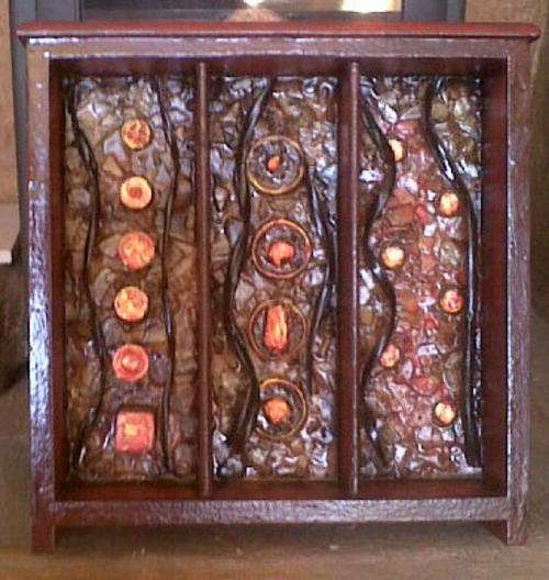 Save our world!  Recycle Abstract Wall Feature - SA Artist Mari Mackie Original - 450mmX450mmX100mm