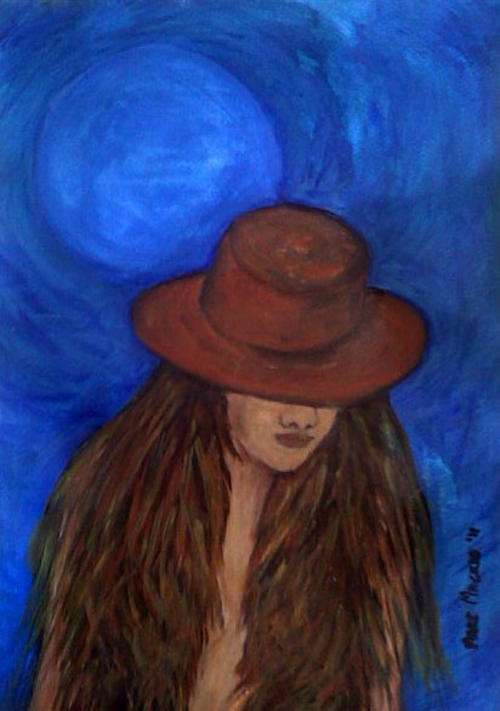 LATE ENTRY! Original Mari Mackie Watercolours - Blue Moon - 297 X 420mm