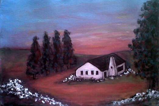 Stunning, take a look!!!! Original Mari Mackie - Late Afternoon - Farmhouse - 290 X 410mm