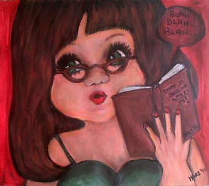 Cute!!!!! - Original Mari Mackie - Big Eyed Girl - Green Eyes - 300 X 260mm