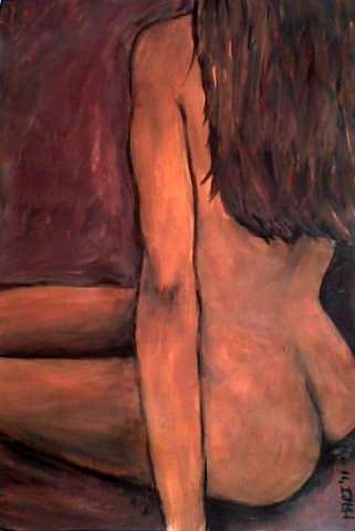 Original Mari Mackie - Sitting Nude - 280 X 400mm