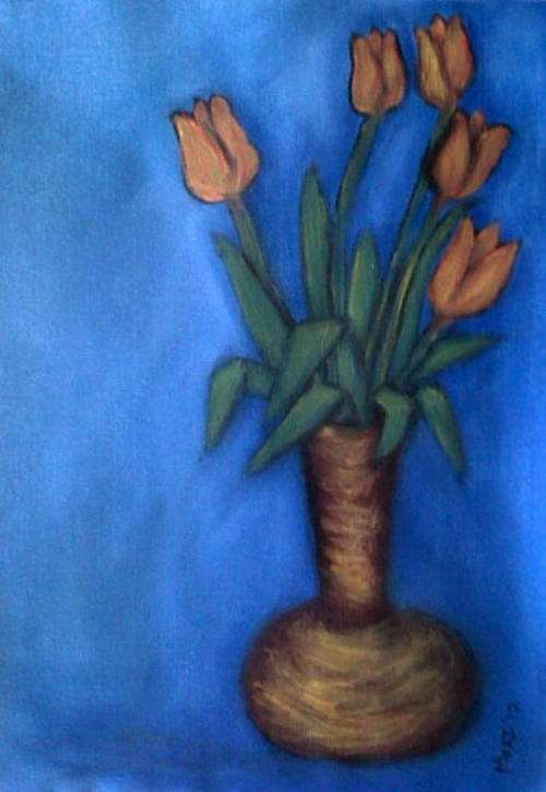 Flowers! Original Mari Mackie - Tulips in Vase  2 - 280 X 400mm