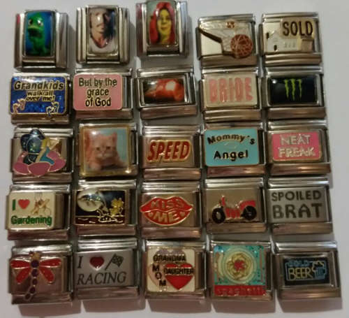 Fits All 9mm Bracelets - MIXED 25 CHARMS As in Picture - Use Them, Sell Them, Gift Them