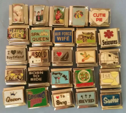 Fits All 9mm Bracelets - MIXED 25 CHARMS As in Picture - Use Them, Sell Them, Gift Them