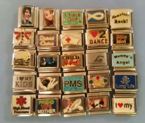 Fits All 9mm Bracelets - MIXED 25 CHARMS As in Picture - Use Them, Sell Them, Gift Them