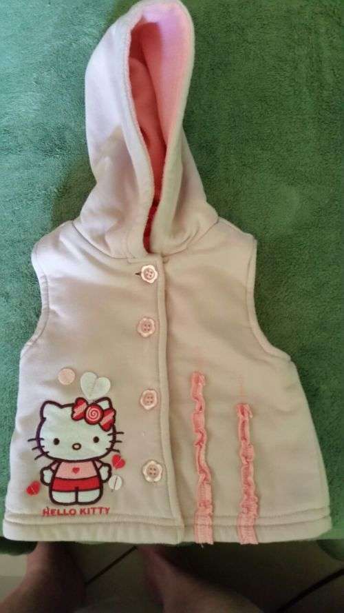 Perfect for these Hot days But Cool Nights - Vest Jacket with Hoodies - Hello Kitty 6-12 Months