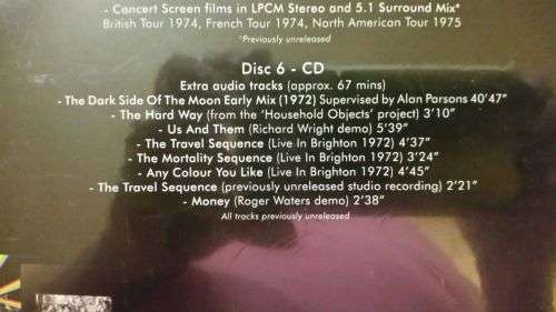 PINK FLOYD / DARK SIDE OF THE MOON - 6 DISC IMMERSON BOX SET - STILL IN CELLOPHANE