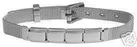 Italian Bracelets - 9mm (as Nomination) 4 Link MESH ADJUSTABLE Bracelet - Adjusts like watch strap