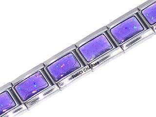 9mm (as Nomination) Starter Bracelet LIGHT PURPLE IRIDESCENT - 18 Links