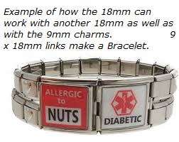 Mega Italian Charm OR Connector 18mm (as Nomination) - I LOVE BINGO - BACKGROUND MORE CREAM