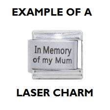Fits All 9mm Bracelets inc.Nomination-30 MIXED LASER CHARMS & 15 MIXED LASER OCCUPATIONS (45 Total)