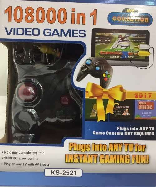 ENIGMA has on offer 108000 in 1 Video Games.Fun for everyone. I've played a few. See if u remember.