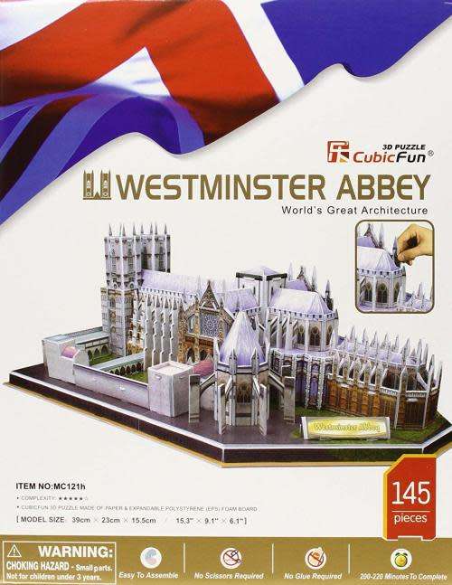 ODDS & ENDS has a CUBIC FUN Westminster Abbey 145 Pieces 3D Puzzle