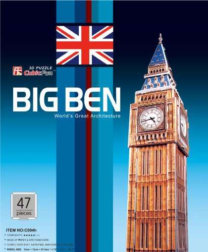 ODDS & ENDS has a CUBIC FUN Big Ben 47 Pieces 3D Puzzle