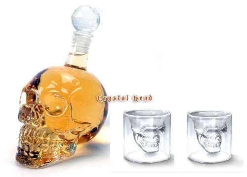 UNIQUE & RARE has on offer a Skull Shot Decanter with 2x Skull Shot Glasses - PERFECT GIFT