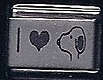 Italian Charms 9mm - Fits Nomination - Laser - I HEART SNOOPY