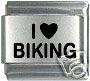 Italian Charms 9mm - Fits Nomination - Laser - I HEART BIKING