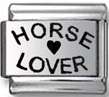 Italian Charms 9mm - Fits Nomination - Laser - HORSE LOVER