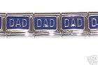 Italian Charms 9mm - Fits Nomination - DAD ON BLUE -T