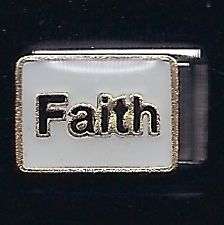 Italian Charms - Fits All 9mm Modular Bracelets - Words - FAITH