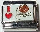 Italian Charms - Fits All 9mm Modular Bracelets - Enamel - I HEART KNITTING