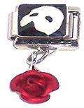 Italian Charms - Fits All 9mm Modular Bracelets - DANGLE - MASK AND ROSE