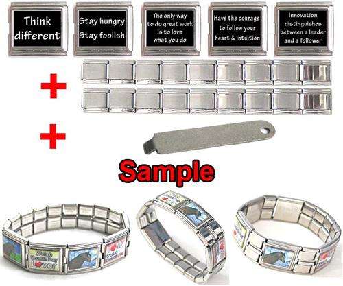 SPECIAL - STEVE JOBS MEGA 18mm CHARMS & 9mm SHINEY CHARMS STARTER BRACELET