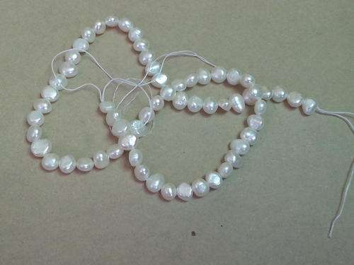 Refreshing Cream (Off White) Baroque Pearls - 6x8mm - 14.5" Strand