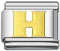 Italian Charms - Fits All 9mm Modular Bracelets - Letters - STYLE 2 GOLD H