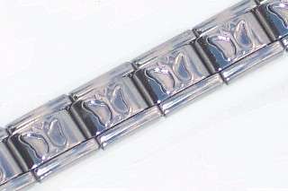 Italian Charms & Bracelets - 9mm SHINEY Starter Bracelet with BUTTERFLY - 18 Links