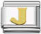 Italian Charms - Fits Nomination - Letters - STYLE 2 GOLD J