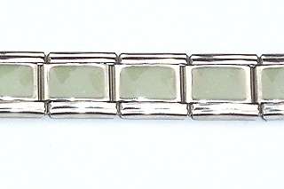 Italian Charms 9mm - Fits Nomination - GLOW IN THE DARK - WHITE BLOCK - T