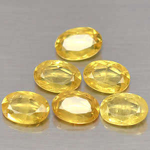 THE VAULT offers 6 Pcs Breathtaking 100% Natural YELLOW SAPPHIRES - 1.30tcw - 1 Bid takes ALL!!