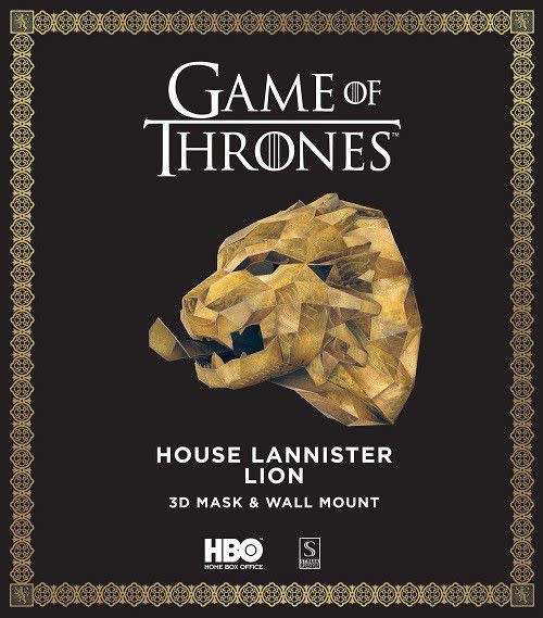 THE BOOKWORM Offers GAME OF THRONES: House Lannister - Lion 3D Mask & Wall Mount