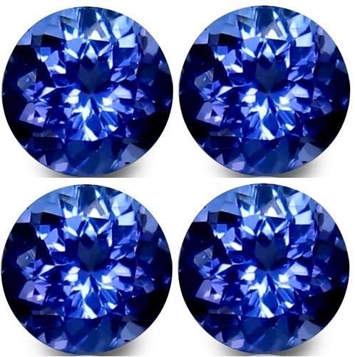 THE VAULT Proudly Offers 4 Pcs 100% Natural AAA TANZANITE - Blue Violet - 0.54tcw - 1 Bid takes ALL