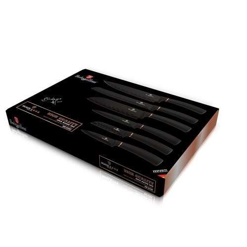 LAGUTTI HOME CONCEPTS - Berlinger Haus 6-Piece Marble Coating Knife Set - Black Rose Gold Collection