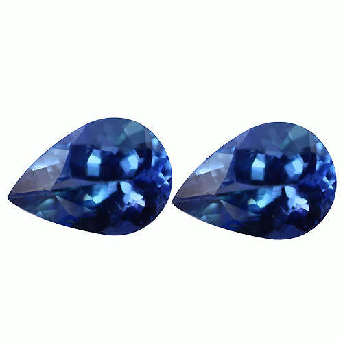 THE VAULT Offers 2 Pcs of Impressive 100% Natural AAA TANZANITE - Blue Violet - 1.21tcw