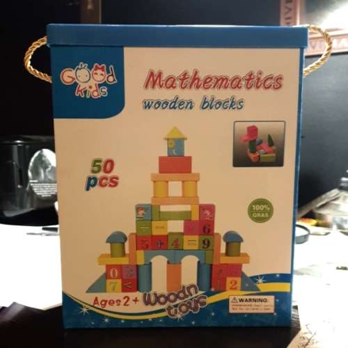 BLACK FRIDAY!!! Buy 50pc Maths & Shapes Wooden Block Set & get Wooden Rainbow Tower FREE!!!!!!