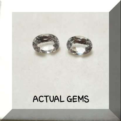 THE VAULT Offers 2pcs of 100% Shimmering Natural DIAMOND WHITE TOPAZ - 4.58tcw