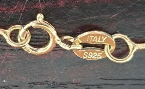 Sale - Solid Italian 925 Sterling Silver Snake Chain Coated in 10k Yellow Gold 24` Chain - 61cm