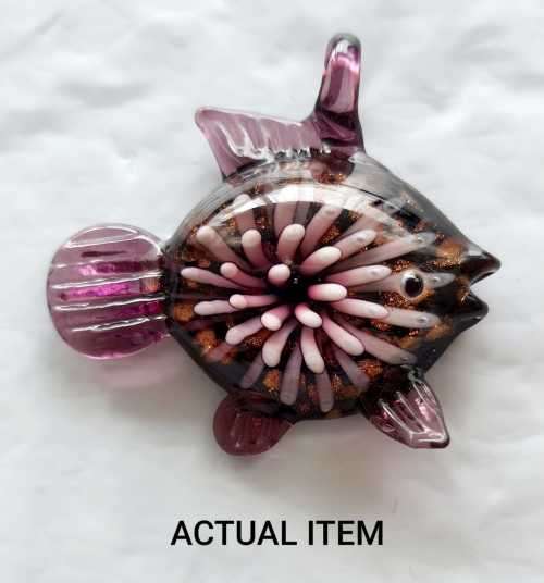 PAPARAZZI offers an Exceptional Dichroic Glass Fish Pendant