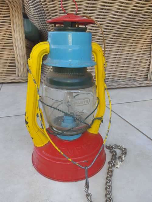 Can be restored to Vintage kerosene lamp or used as electric lamp as it has been converted.