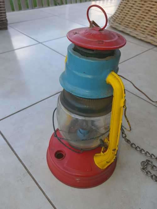 Can be restored to Vintage kerosene lamp or used as electric lamp as it has been converted.