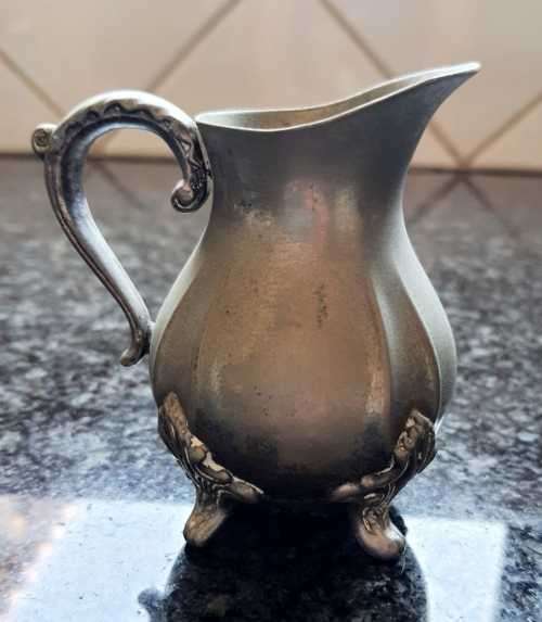 Enchanting Vintage Small Viners Alpha Plate Jug - Needs a Polish - Marked